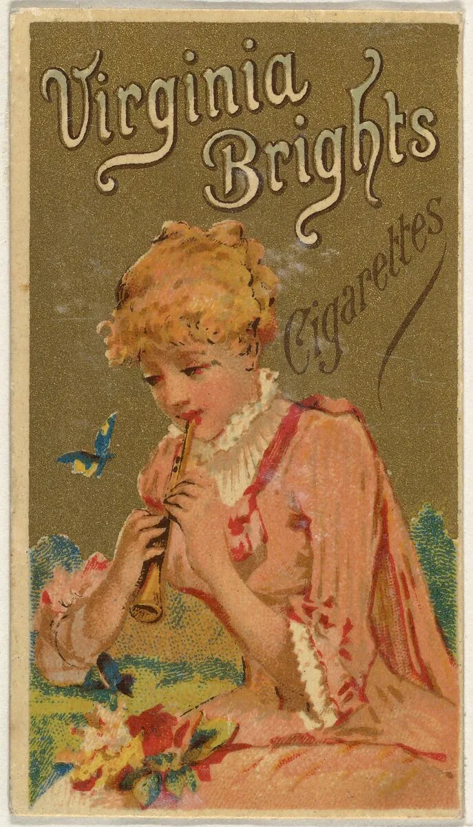 From the Girls and Children series (N64) promoting Virginia Brights Cigarettes for Allen & Ginter brand tobacco products — Allen & Ginter