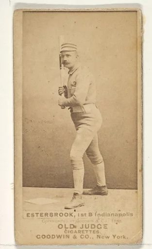 Esterbrook, 1st Base, Indianapolis, from the Old Judge series (N172) for Old Judge Cigarettes