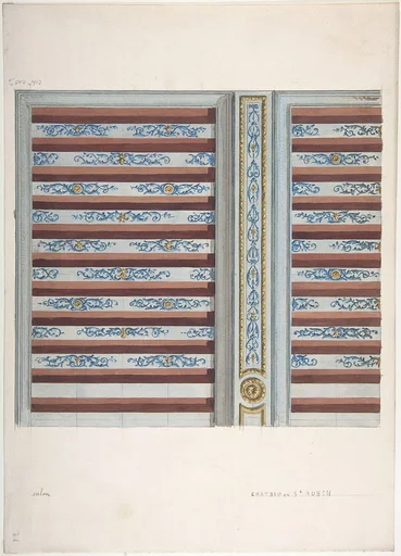 Design for Ceiling, Château de St. Aubin
