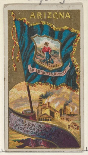 Arizona, from Flags of the States and Territories (N11) for Allen & Ginter Cigarettes Brands