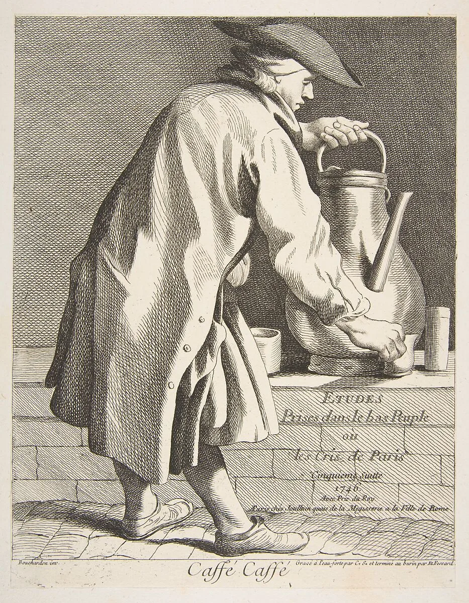 Coffee Vendor — Edme Bouchardon|Anne Claude Philippe de Tubières, comte de Caylus|Etienne Fessard