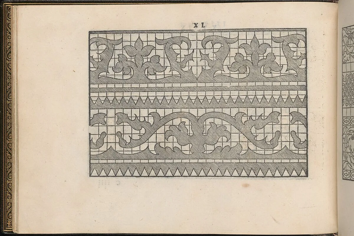 La Vera Perfettione del Disegno di varie sorti di recami, page 20 (verso) — Giovanni Ostaus|Giuseppe Salviati (Giuseppe Porta, called Il Salviati)