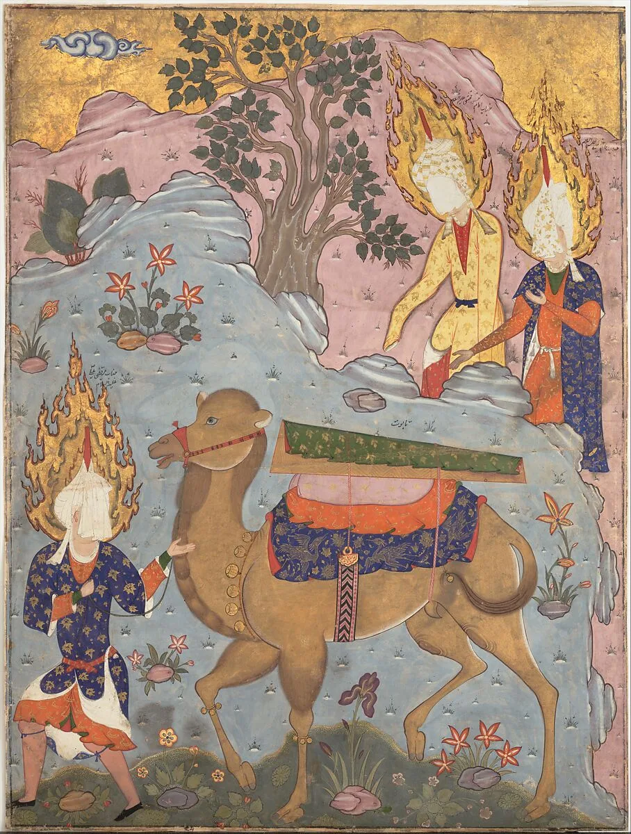 "Coffin of Imam 'Ali", Folio from a Falnama (The Book of Omens) of Ja'far al-Sadiq — Unknown
