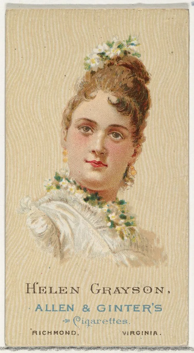 Helen Grayson, from World's Beauties, Series 2 (N27) for Allen & Ginter Cigarettes — Allen & Ginter|Lindner, Eddy & Claus