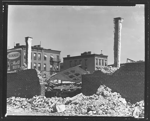 [Garage Demolition Site at York Avenue and 91st Street, New York City]