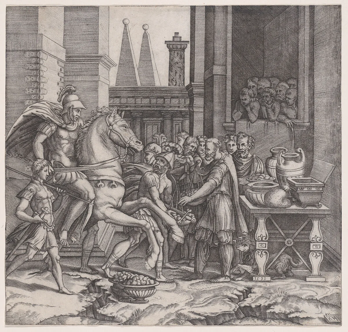 Camillus — Agostino Veneziano (Agostino dei Musi)|Baccio Bandinelli