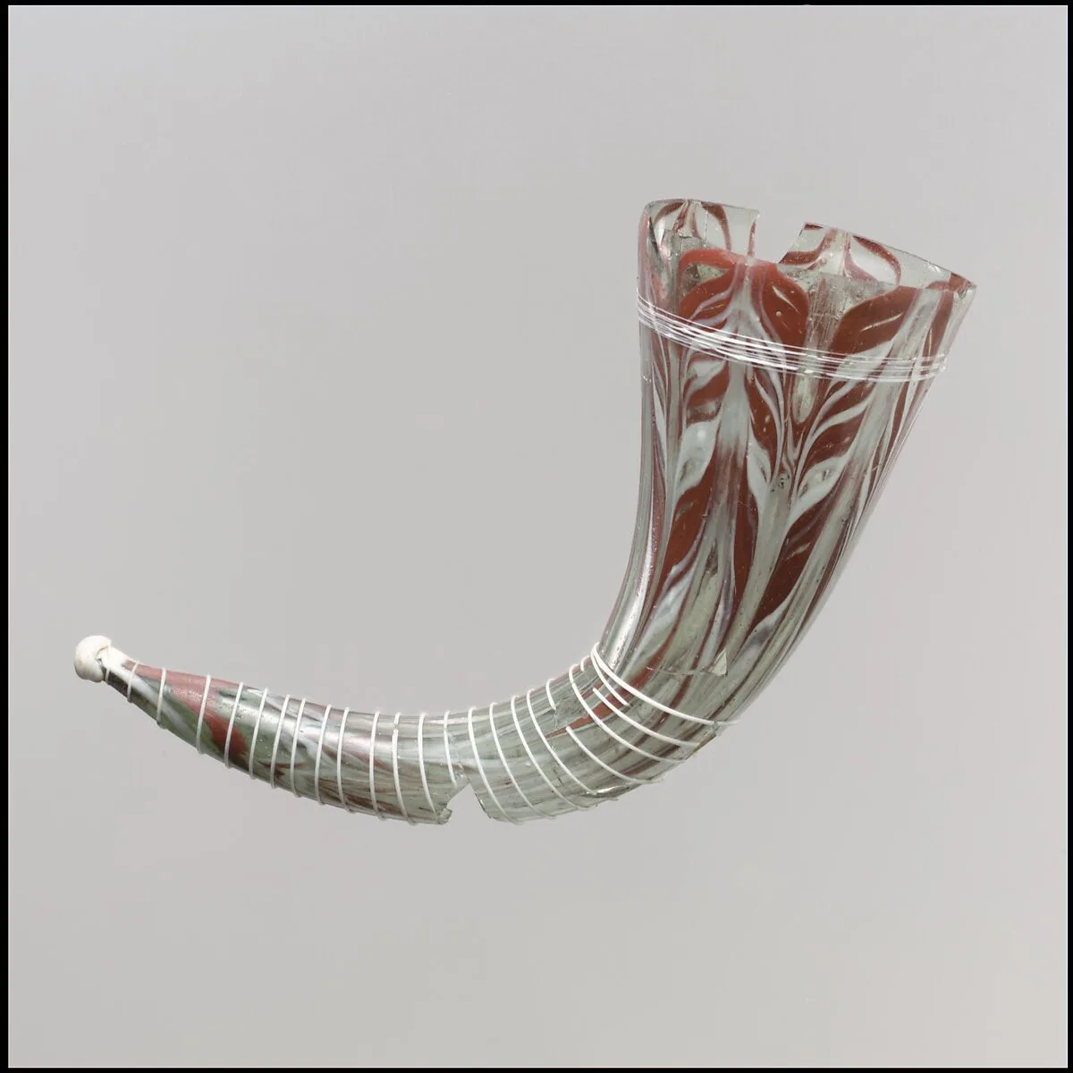 Glass Drinking Horn — Unknown