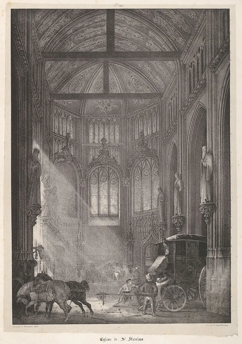 The Church of Saint Nicholas, Rouen — Théodore Gericault|Charles Louis Lesaint|Godefroy Engelmann