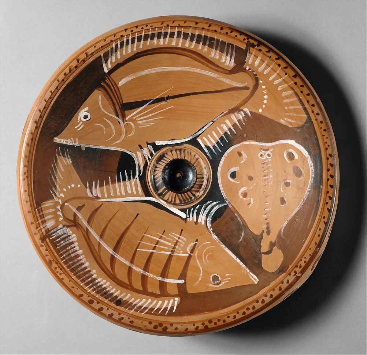 Terracotta fish-plate — Bastis Painter