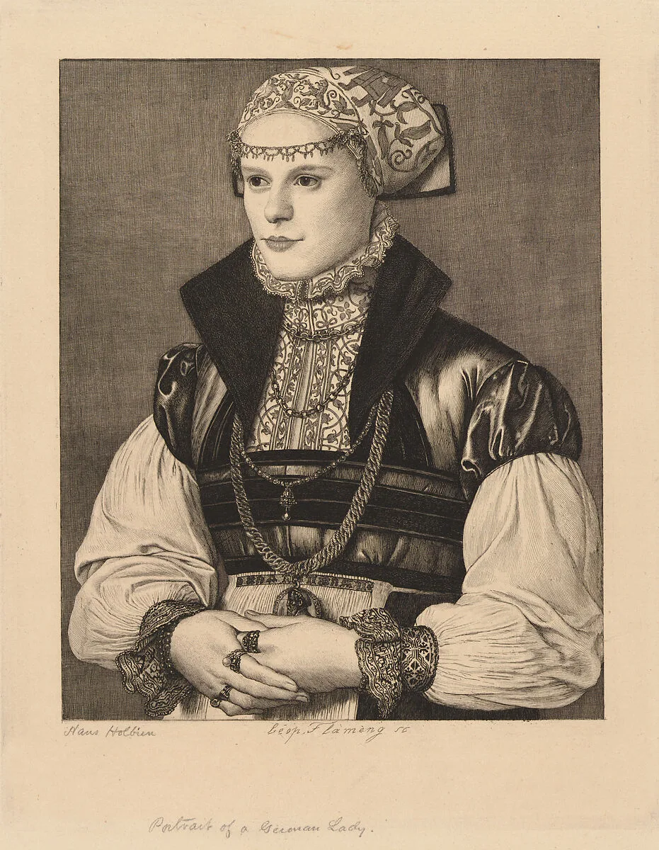 Portrait of a German Lady — Léopold Flameng