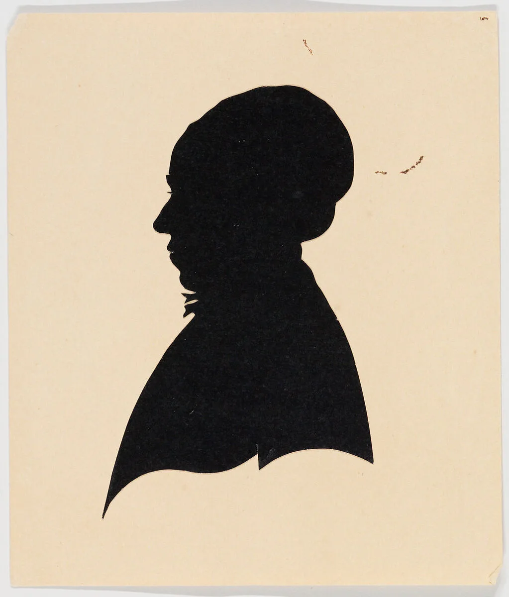 Unidentified profile portrait, woman facing left — Anonymous, German