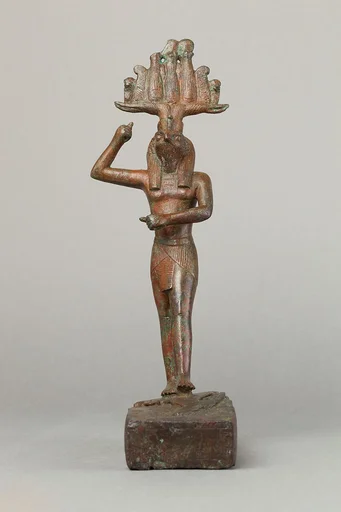 Statuette of Horus spearing an antelope