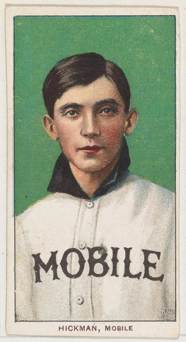 Hickman, Mobile, Southern League, from the White Border series (T206) for the American Tobacco Company — American Tobacco Company