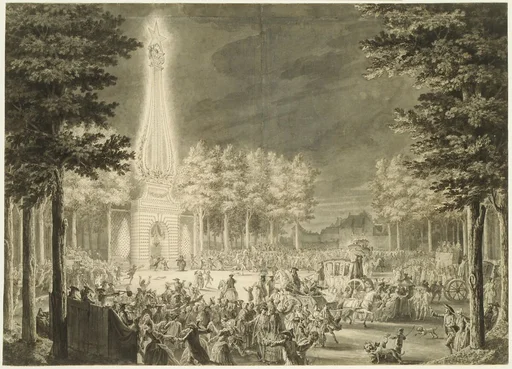 Design for the Engraving "Réjouissances du Peuple . . . à Reims le 27 aout 1765"