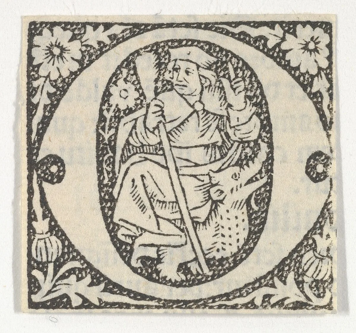Decorated Roman alphabet — Anonymous, French, 15th century