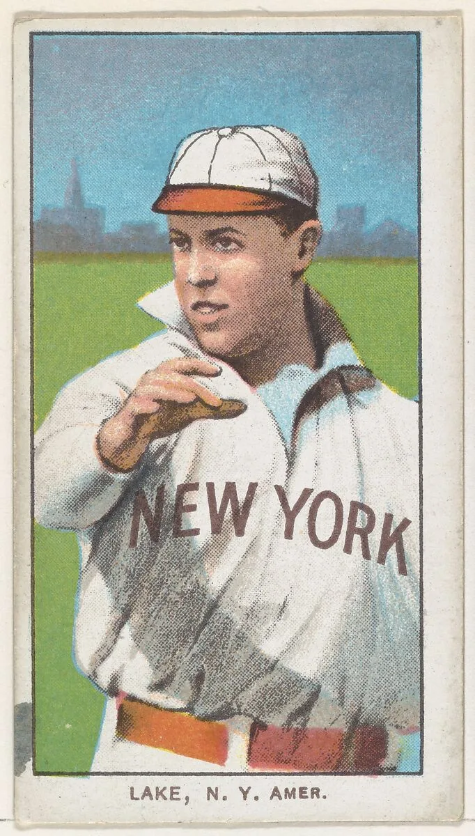 Lake, New York, American League, from the White Border series (T206) for the American Tobacco Company — American Tobacco Company