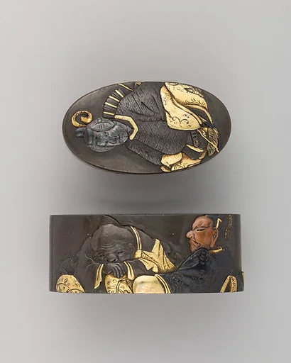 Sword-Hilt Collar and Pommel (Fuchigashira)