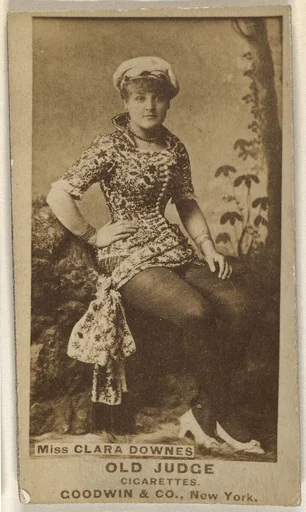 Miss Clara Downes, from the Actors and Actresses series (N171) for Old Judge Cigarettes