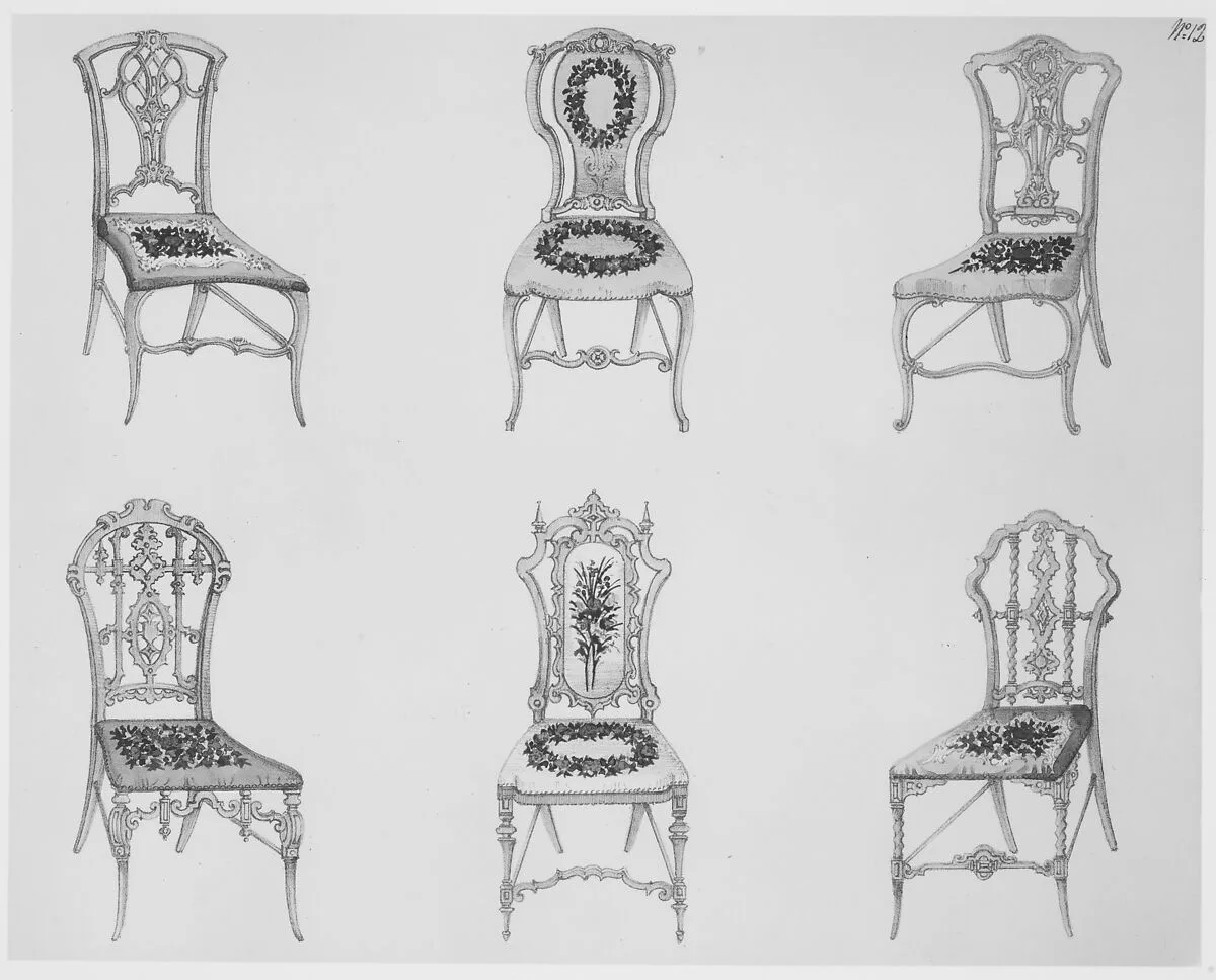A Useful and Modern Work on Chairs, in Twelve Plates, Containing Forty-Two Designs — Ackermann & Co., London|Henry Wood