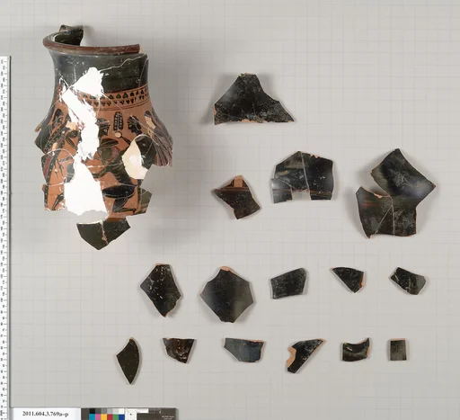 Terracotta fragments of an oinochoe: olpe (jug)