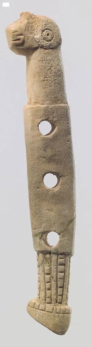 Horse bit cheekpiece in form of a horse's head and hoof — Unknown