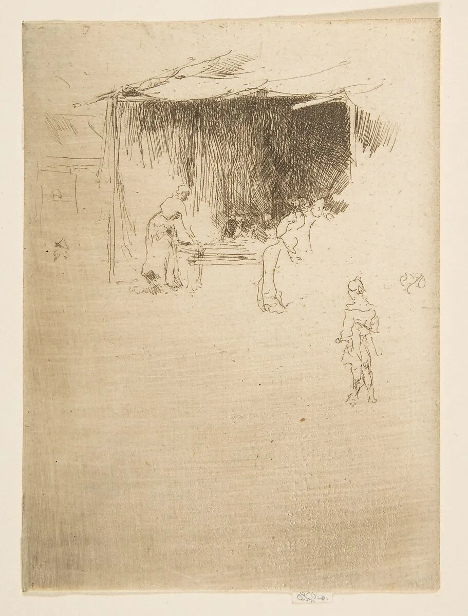 Booth at a Fair — James McNeill Whistler