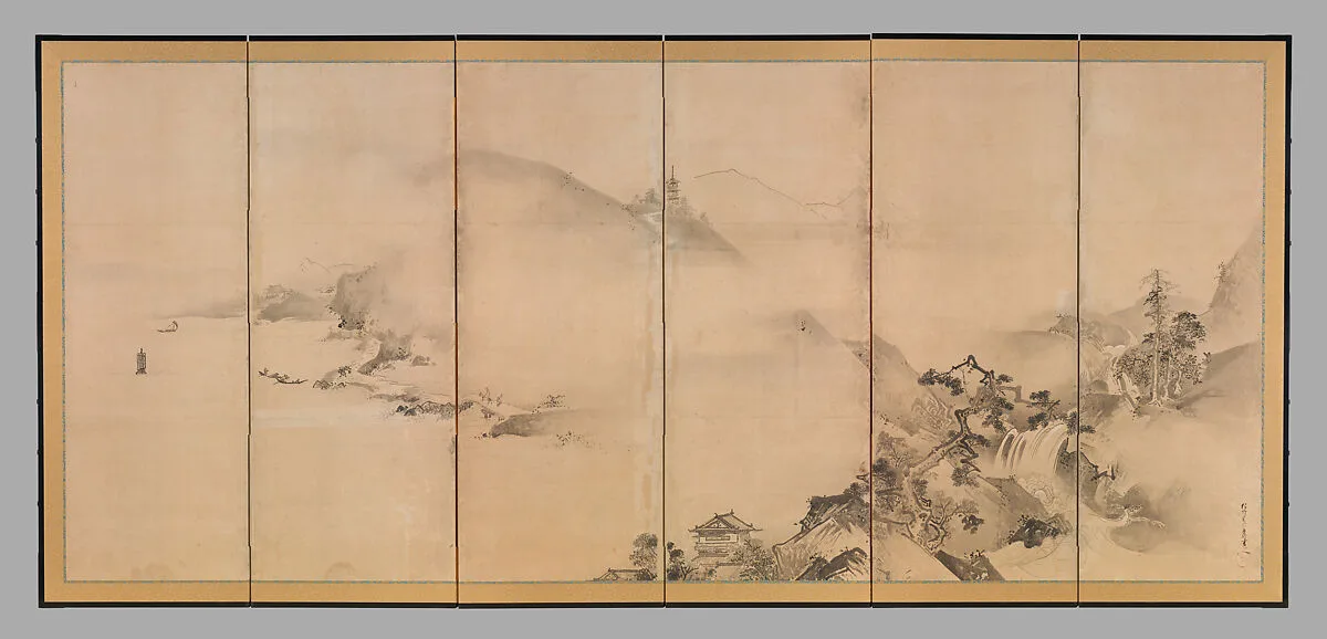 四季山水図屏風|Landscapes of the Four Seasons — Kano Tan'yū