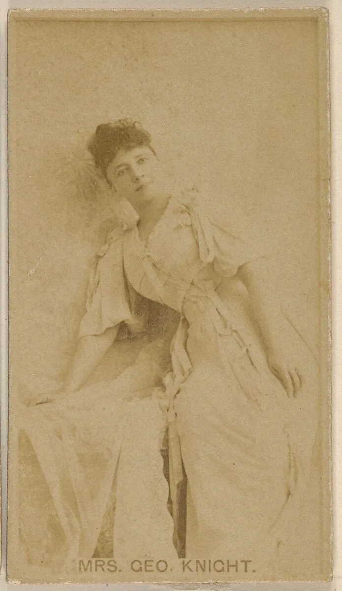 Mrs. George Knight, from the Actors and Actresses series (N45, Type 8) for Virginia Brights Cigarettes — Allen & Ginter