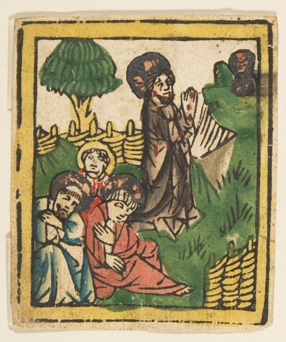 Christ on the Mount of Olives (Schr. 205a) — Anonymous, German, 15th century