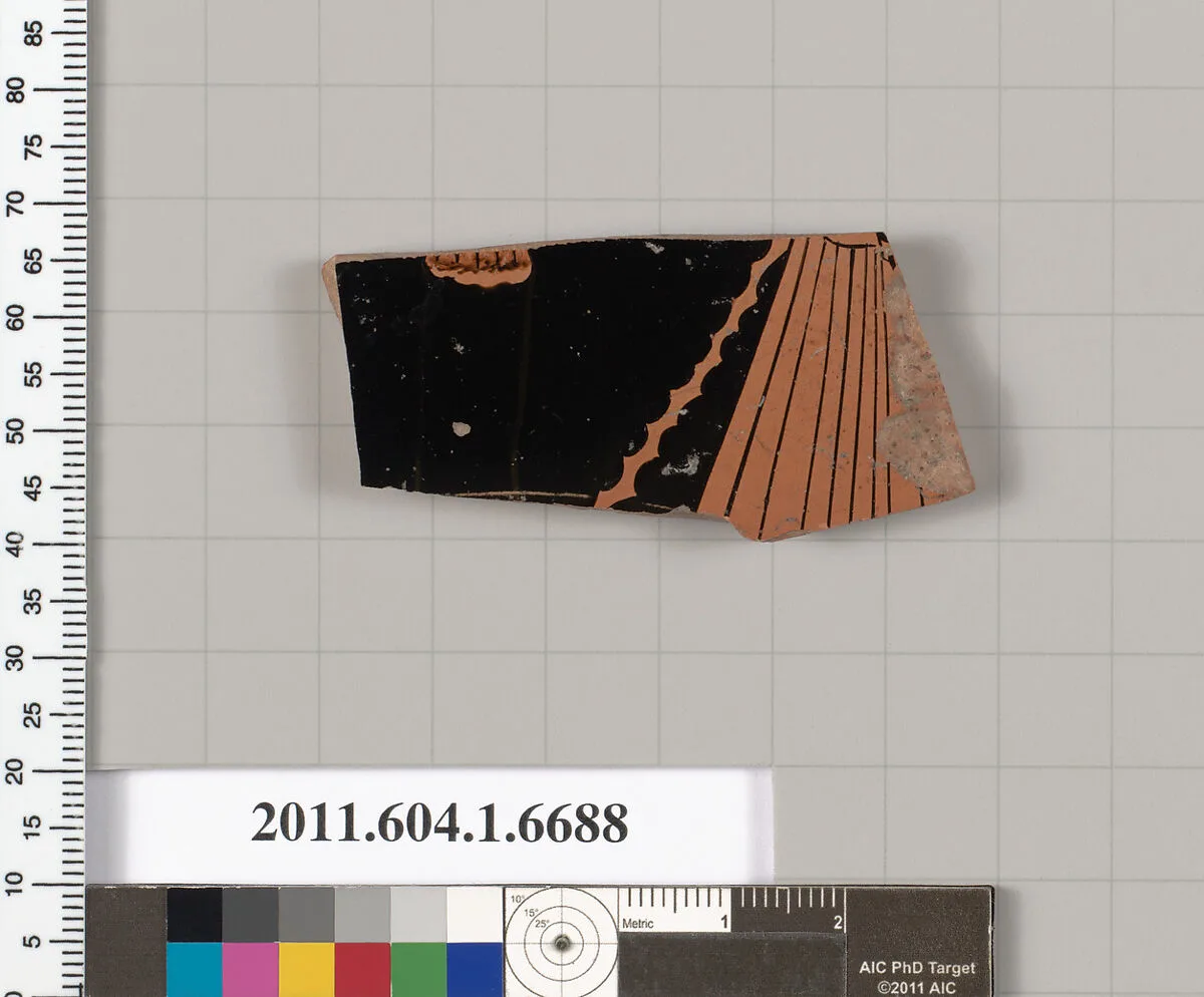 Terracotta fragment of a kylix (drinking cup) — Unknown
