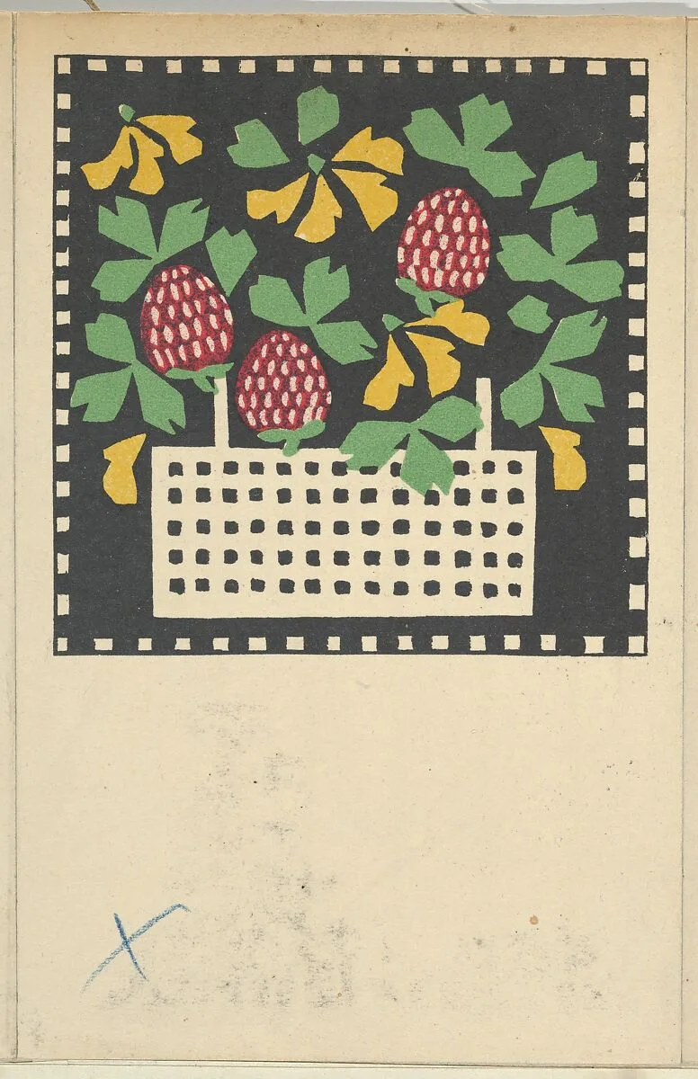 Basket of Flowers — Wiener Werkstätte|Leopoldine Kolbe