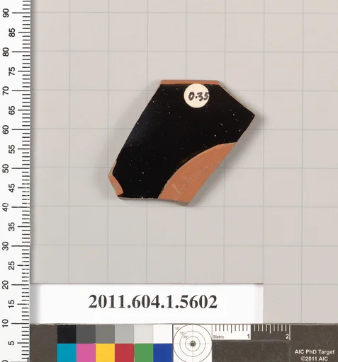 Terracotta rim fragment of a kylix (drinking cup)