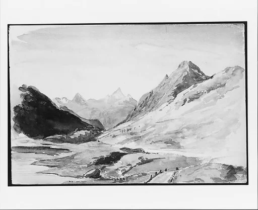 Summit of Bernina Pass (from Switzerland 1869 Sketchbook)