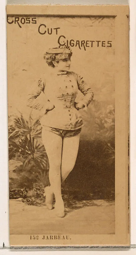 Card Number 152, Miss Jarbeau, from the Actors and Actresses series (N145-2) issued by Duke Sons & Co. to promote Cross Cut Cigarettes — W. Duke, Sons & Co.