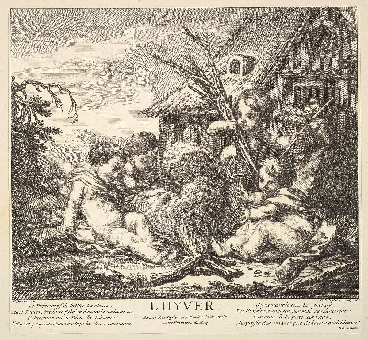 Winter — Claude Augustin Duflos le Jeune|François Boucher