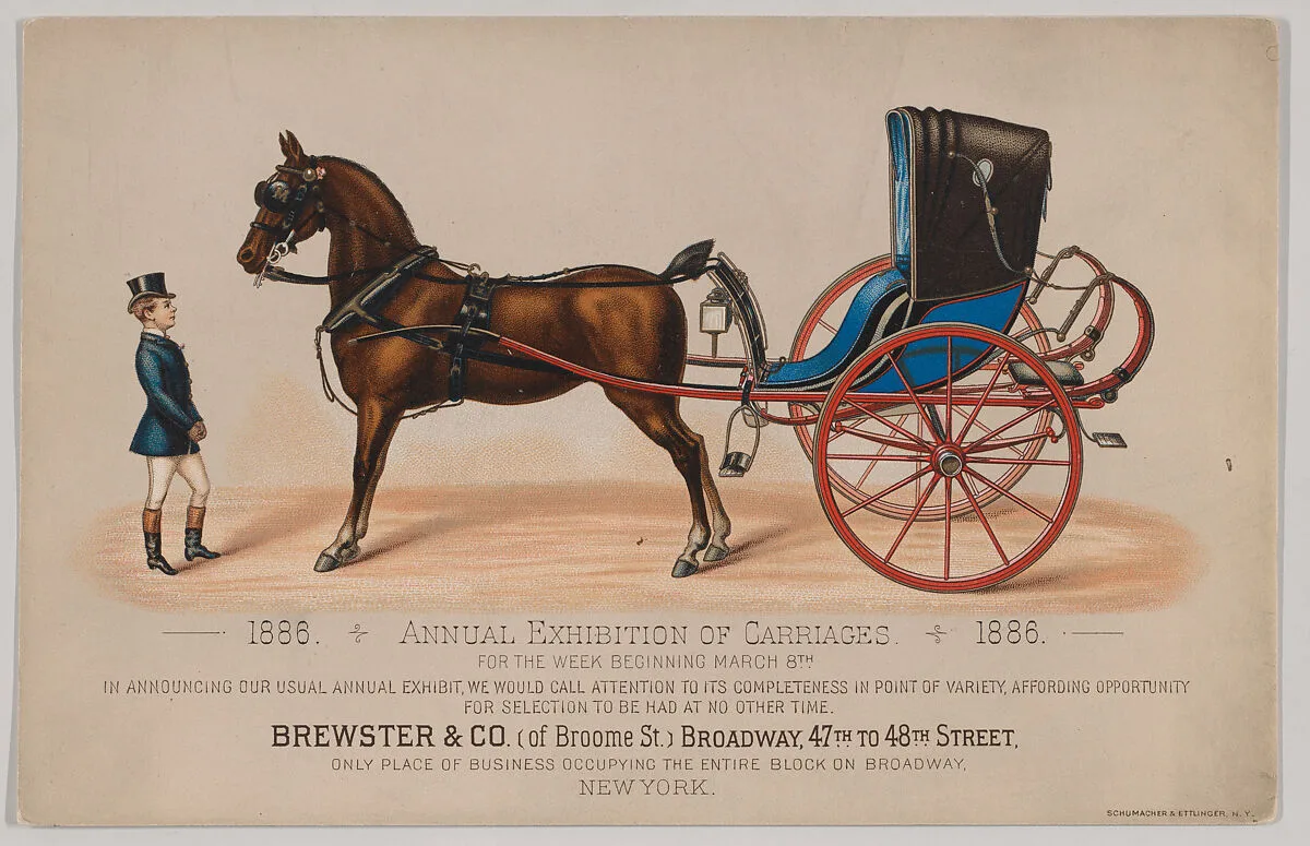 Brewster & Co. Annual Exhibition of Carriages — Herman Stahmer|Schumacher & Ettlinger