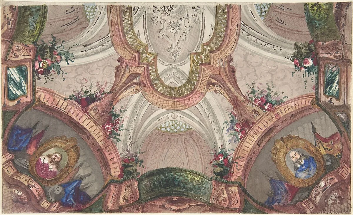 Design for a Painted Ceiling — Anonymous, Italian, 19th century