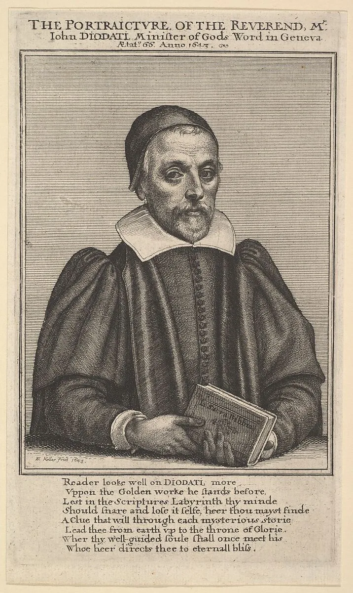 Portrait of John Diodati — Wenceslaus Hollar|Giovanni Diodati