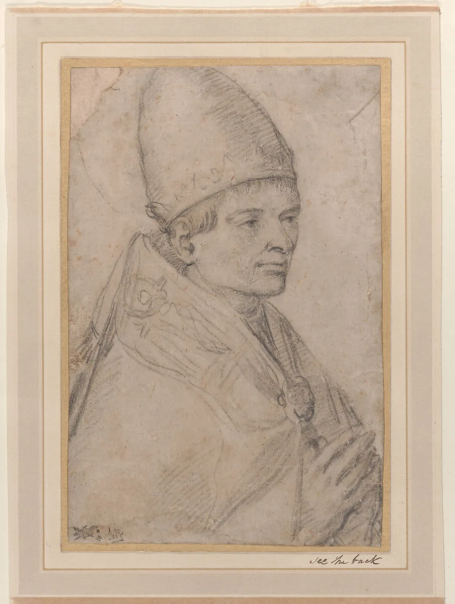 Portrait of a pope, half-length — Anonymous, Central-Italian, 16th century