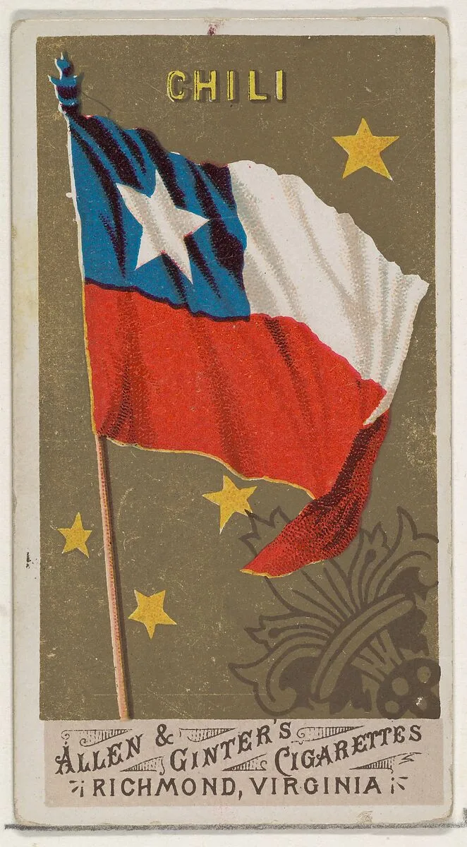 Chile, from Flags of All Nations, Series 1 (N9) for Allen & Ginter Cigarettes Brands — Allen & Ginter
