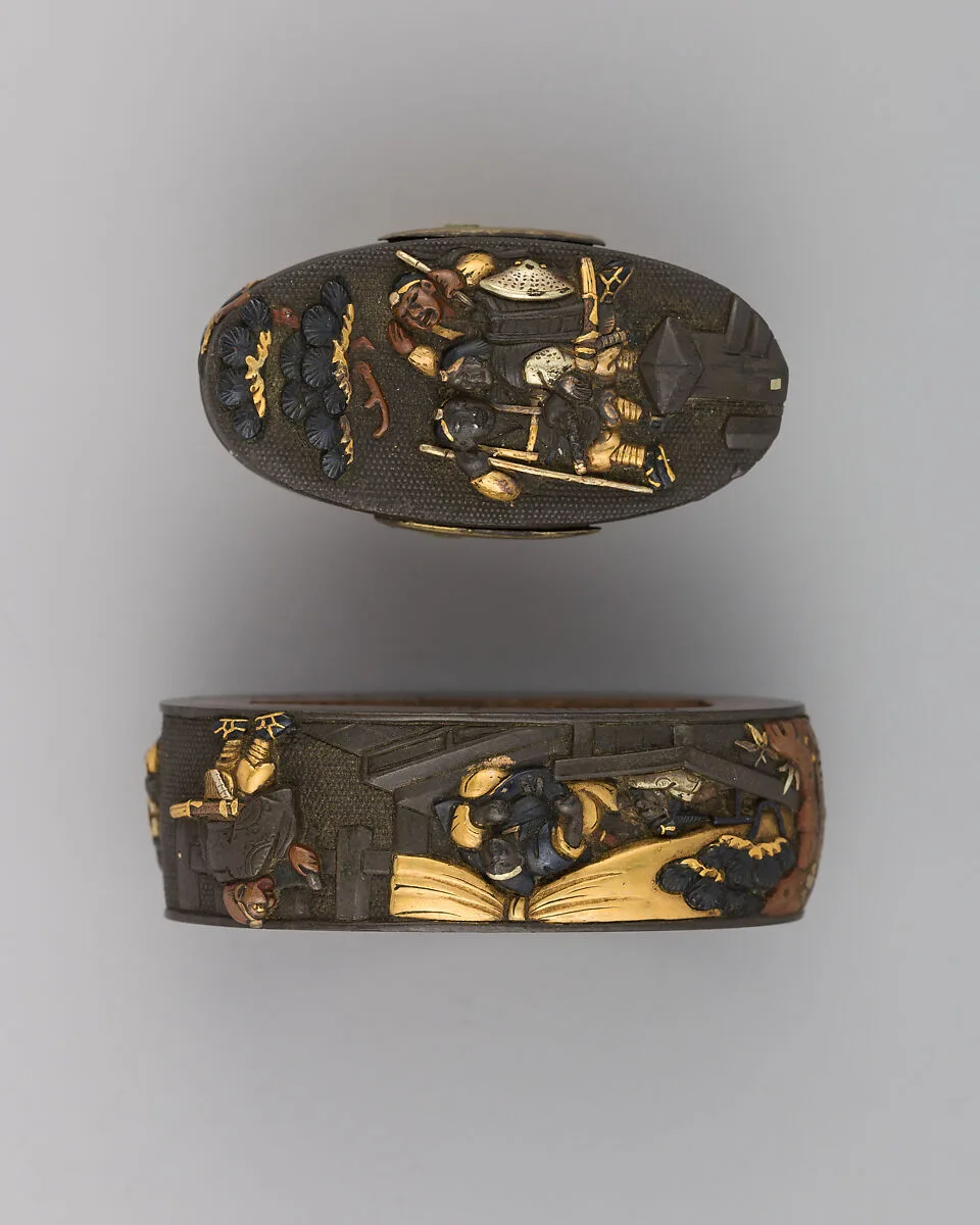 Sword-Hilt Collar and Pommel (Fuchigashira) — Unknown