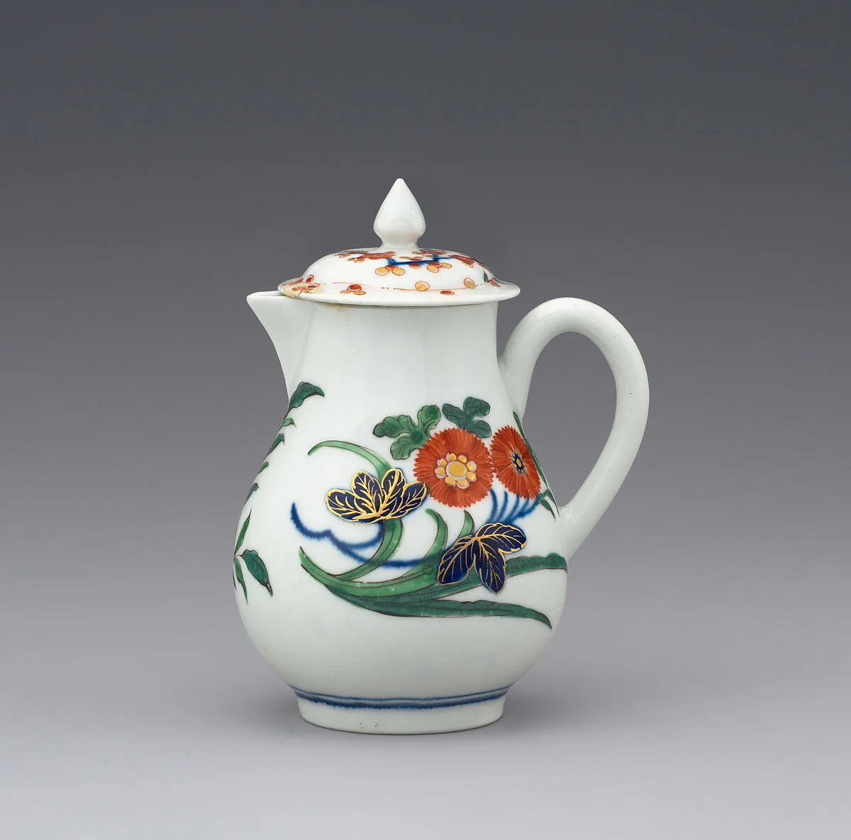 Cream jug with cover (part of a service) — Worcester factory