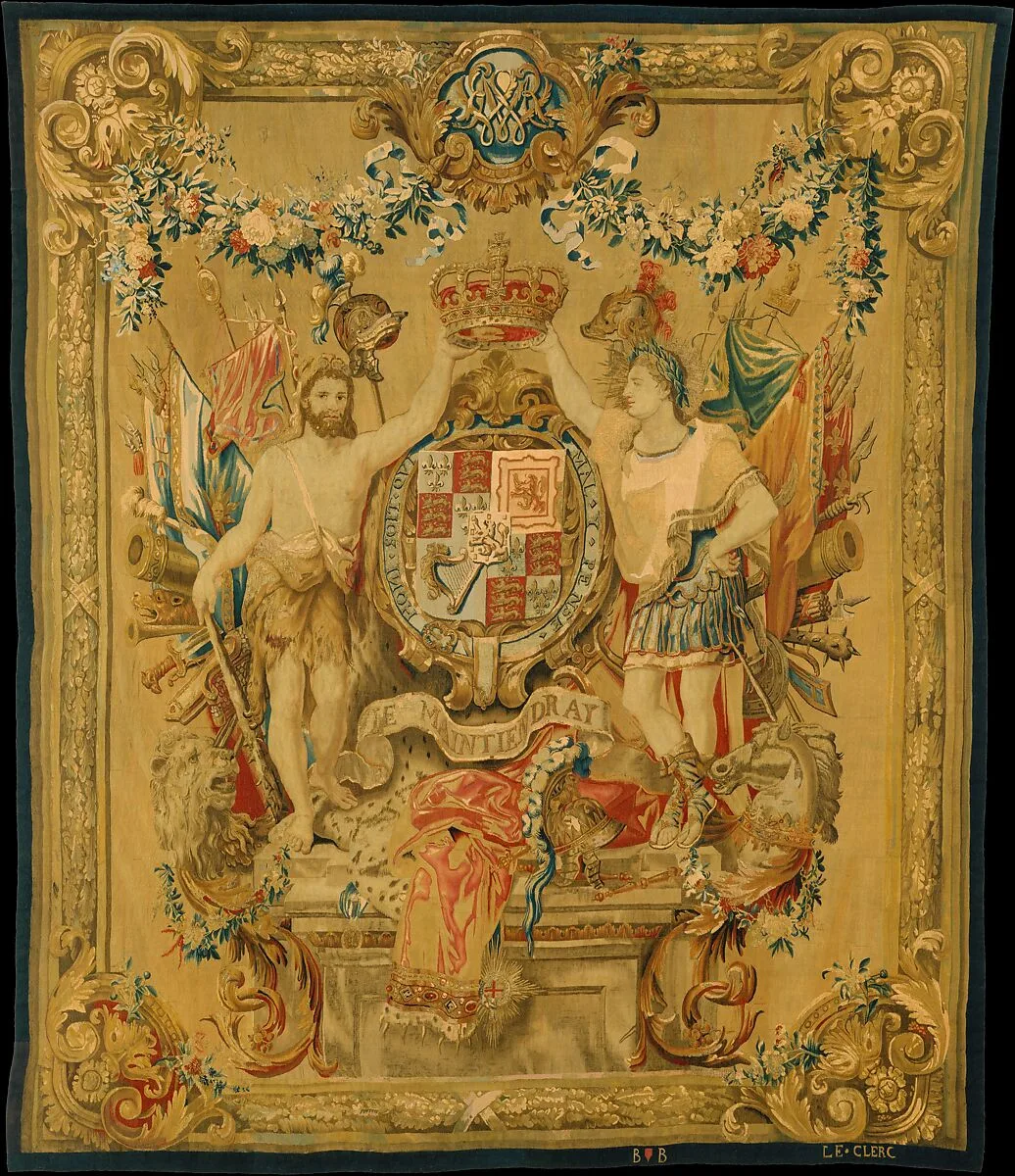 The Arms of William and Mary — Daniel Marot the Elder|Hieronymus Le Clerc|Johannes Christoph Lotijn|William III (William of Orange)