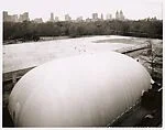 [Renovations at the Metropolitan Museum as seen from the roof]