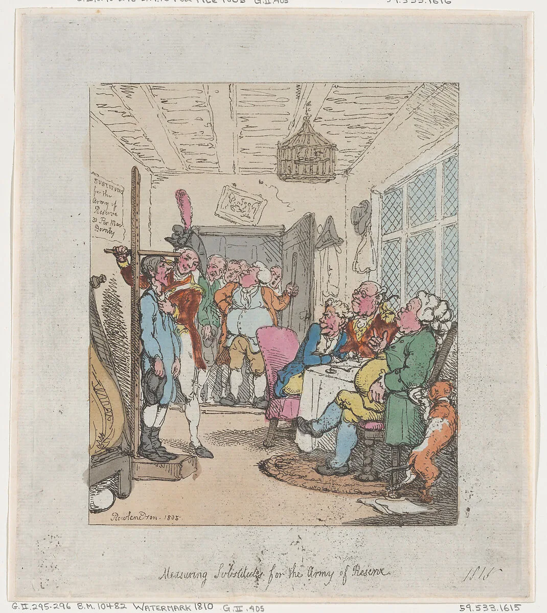 Measuring Substitutes for the Army of Reserve — Thomas Rowlandson