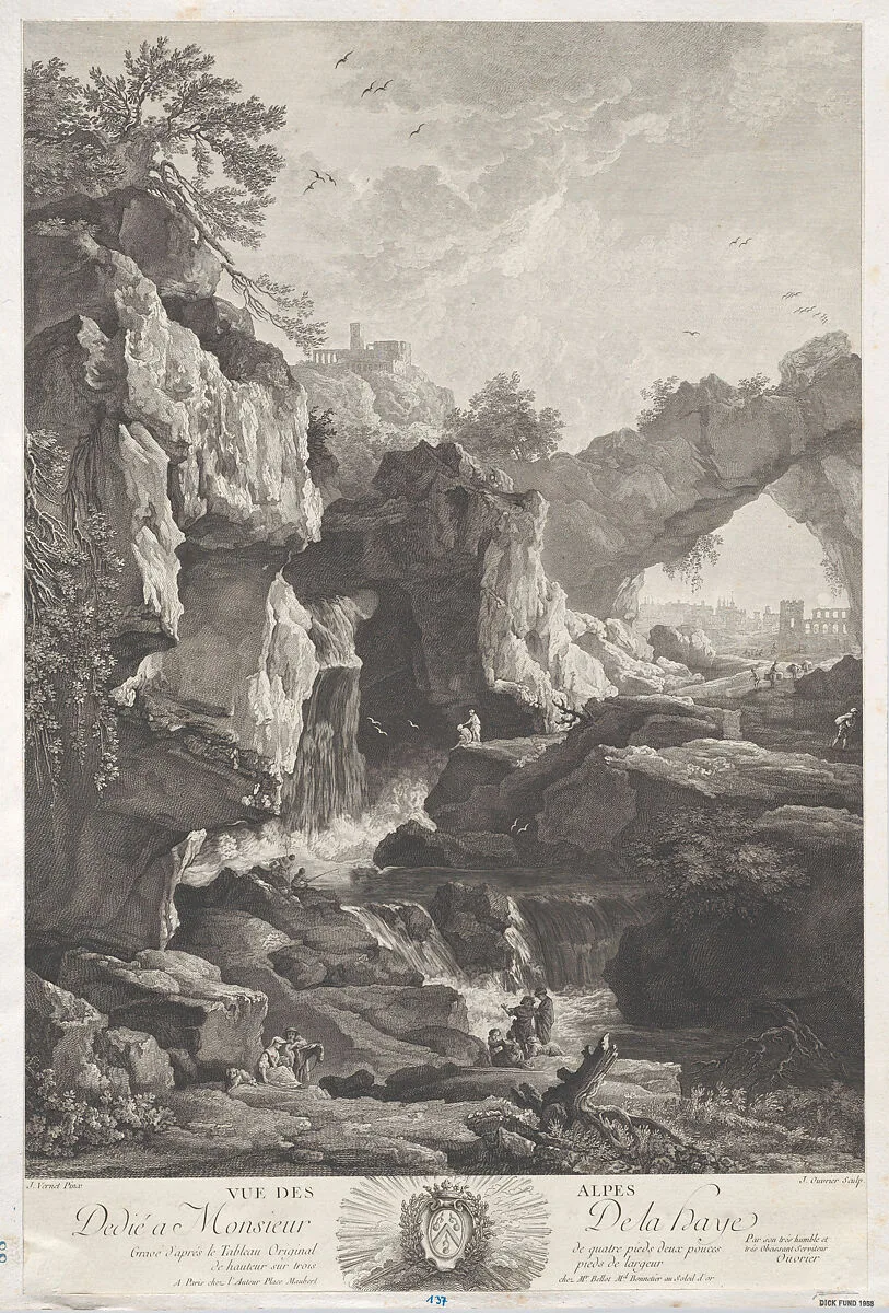 View of the Alpes — Jean Ouvrier|Joseph Vernet
