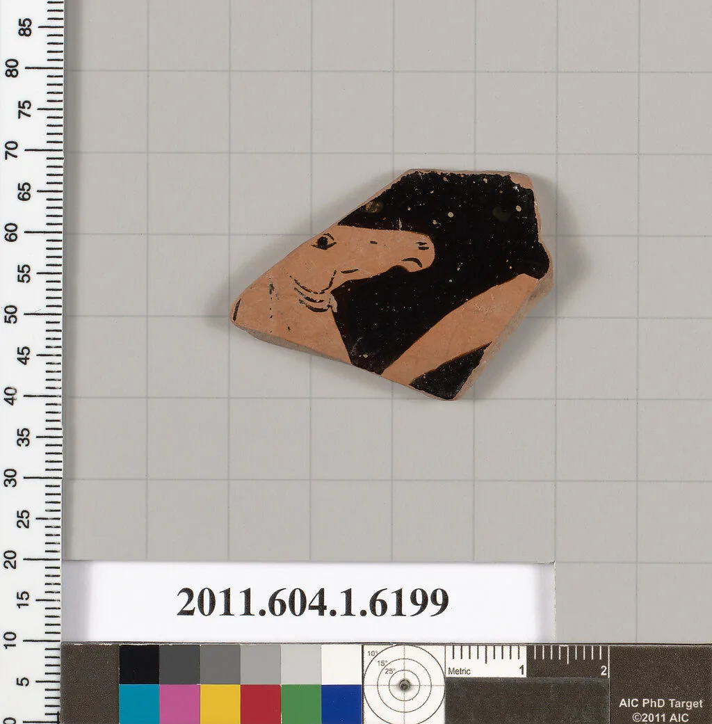 Terracotta rim fragment of a kylix (drinking cup) — Unknown