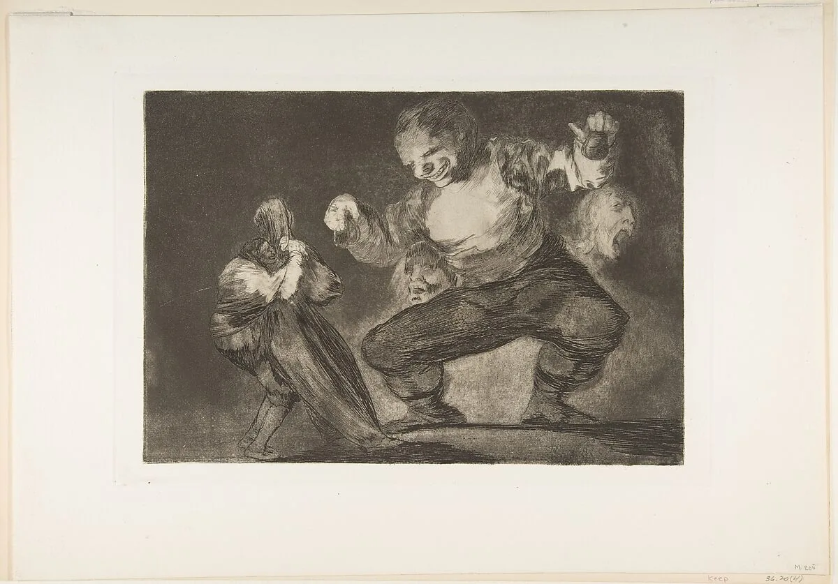 'Dancing Giant' from the 'Disparates' (Follies / Irrationalities) — Goya (Francisco de Goya y Lucientes)