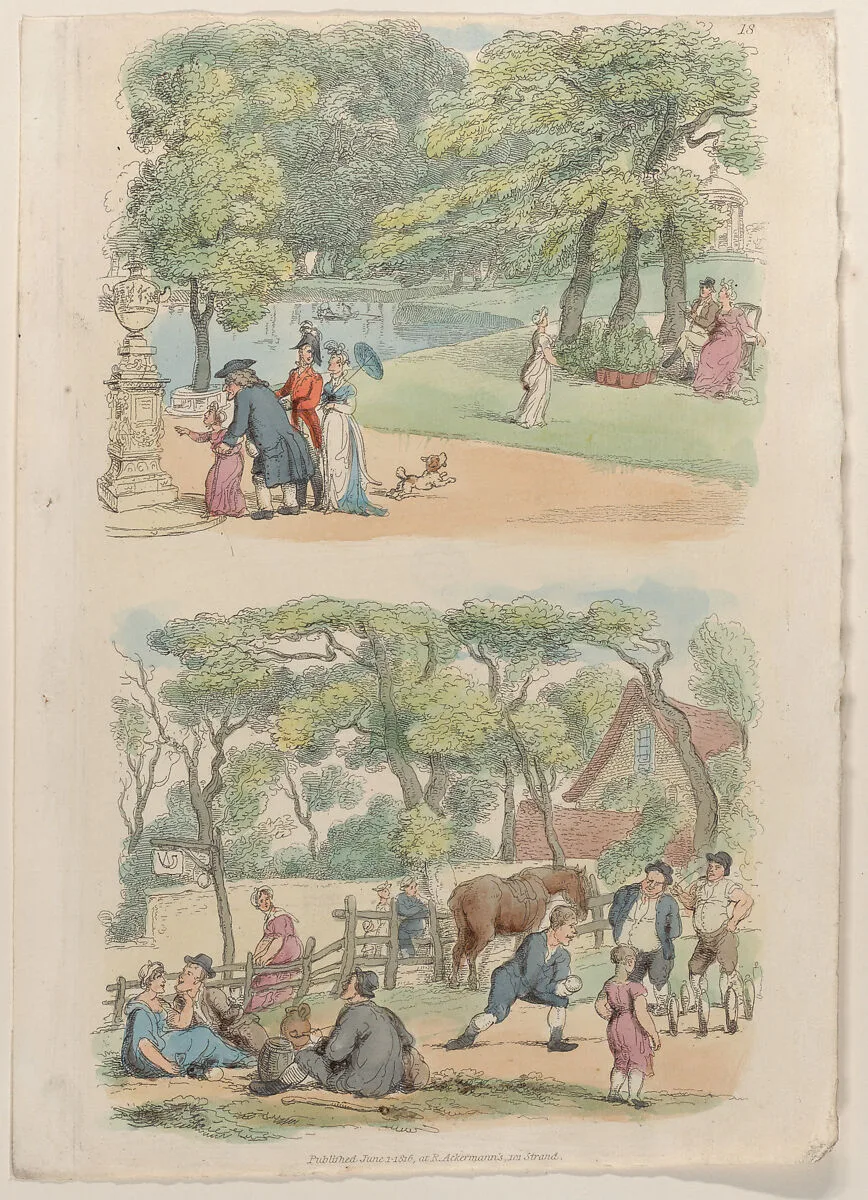 Plate 18, from "World in Miniature" — Thomas Rowlandson|Rudolph Ackermann, London