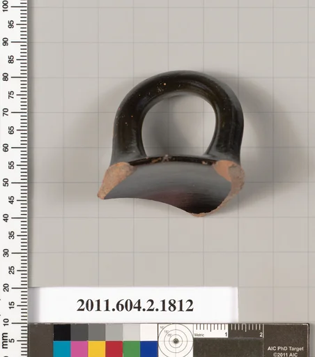 Terracotta rim fragment of a skyphos (deep drinking cup)